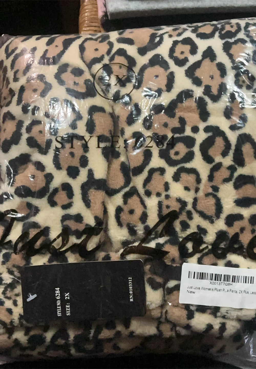 Soft Leopard Print Pajama Pants 2x NEW IN ORIGINAL PACKAGING - photo 2