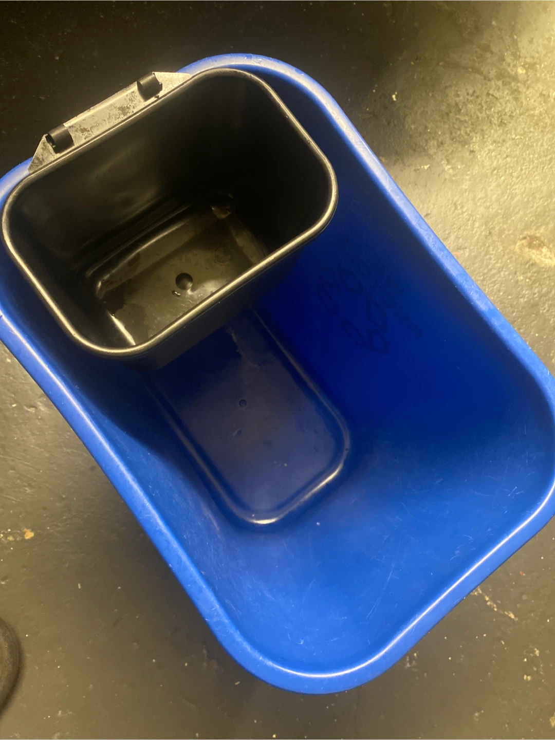 Blue Recycling Bin with Insert