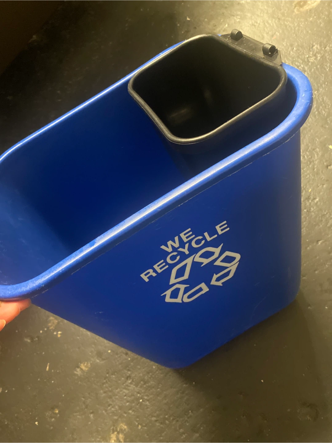 Blue Recycling Bin with Insert - photo 2