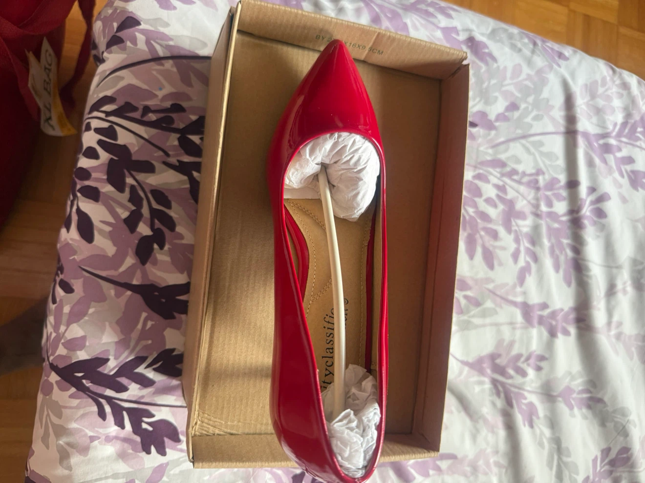 Classification Red Patent Leather Heels - Size 8