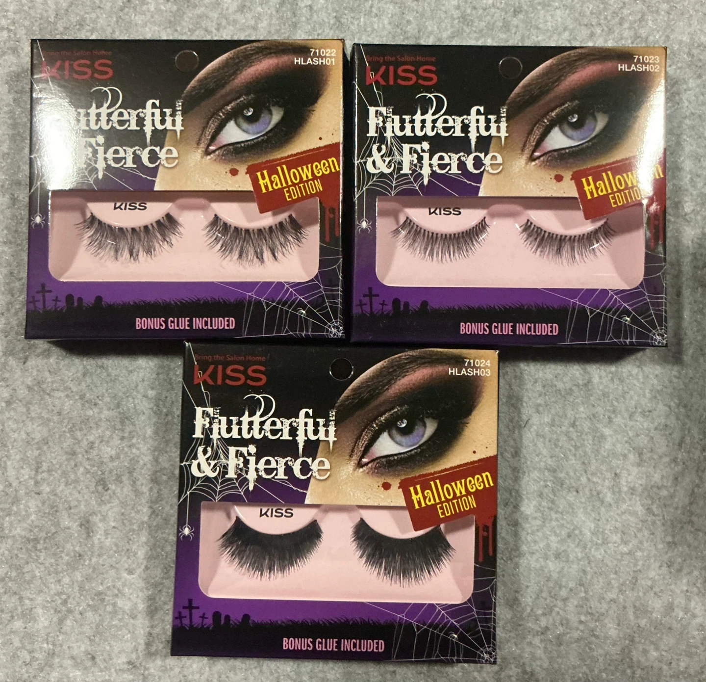 KISS Flutterful & Fierce Halloween Edition False Lashes x3