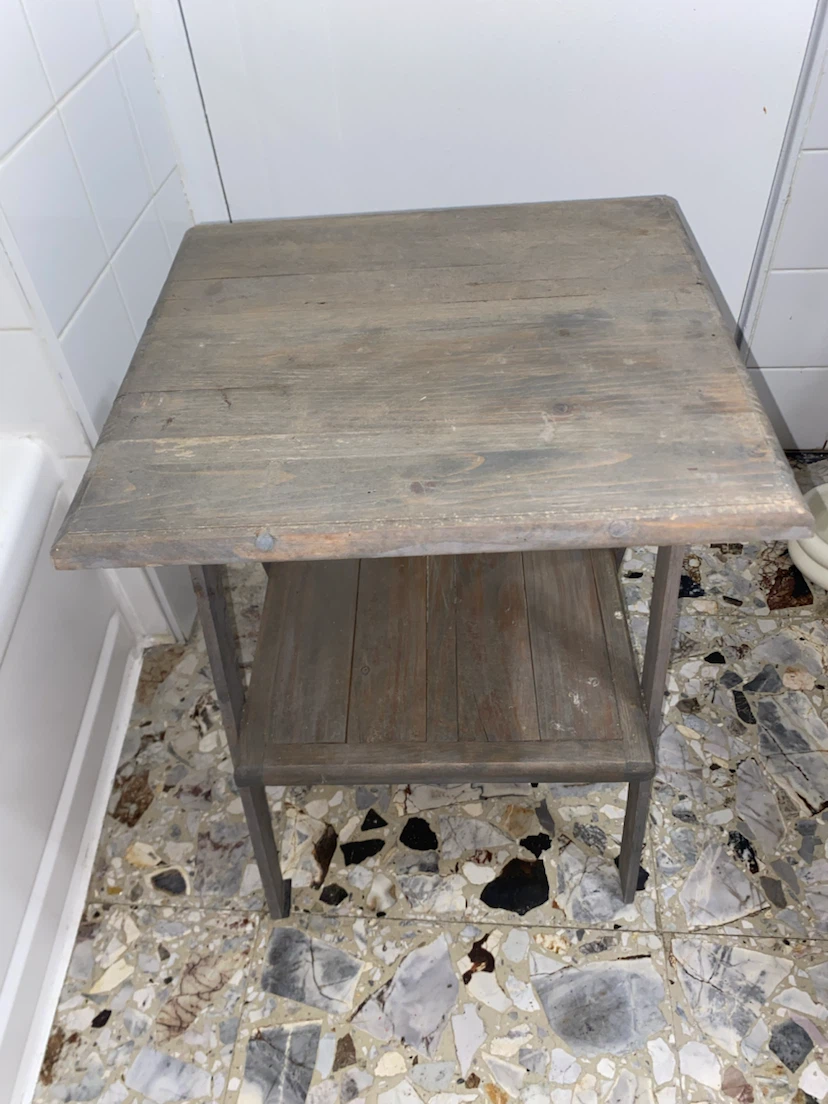 Wooden Side Table with Shelf