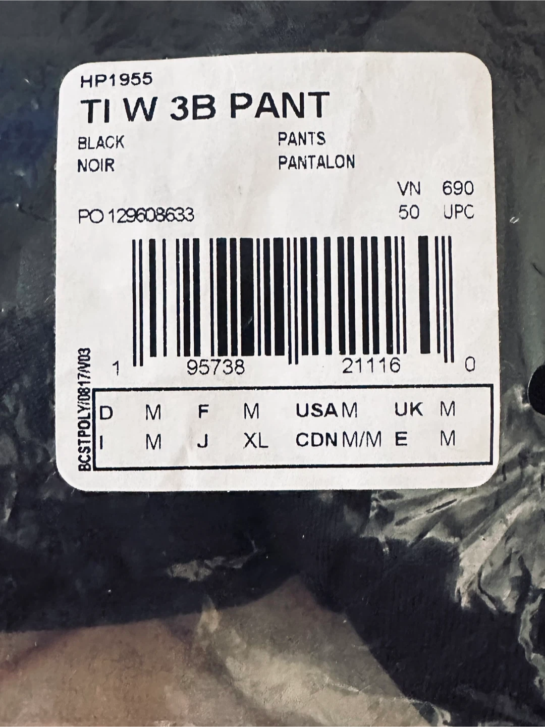 Adidas TI W 3B Pant Black Size M - photo 3