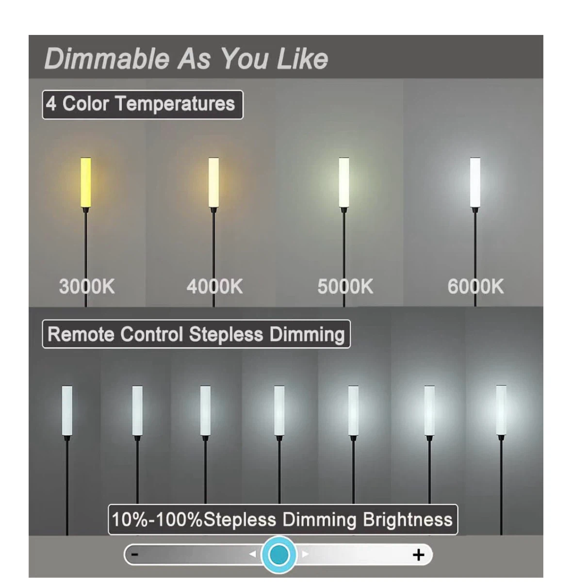 LED Floor Lamp with Remote Control - photo 2