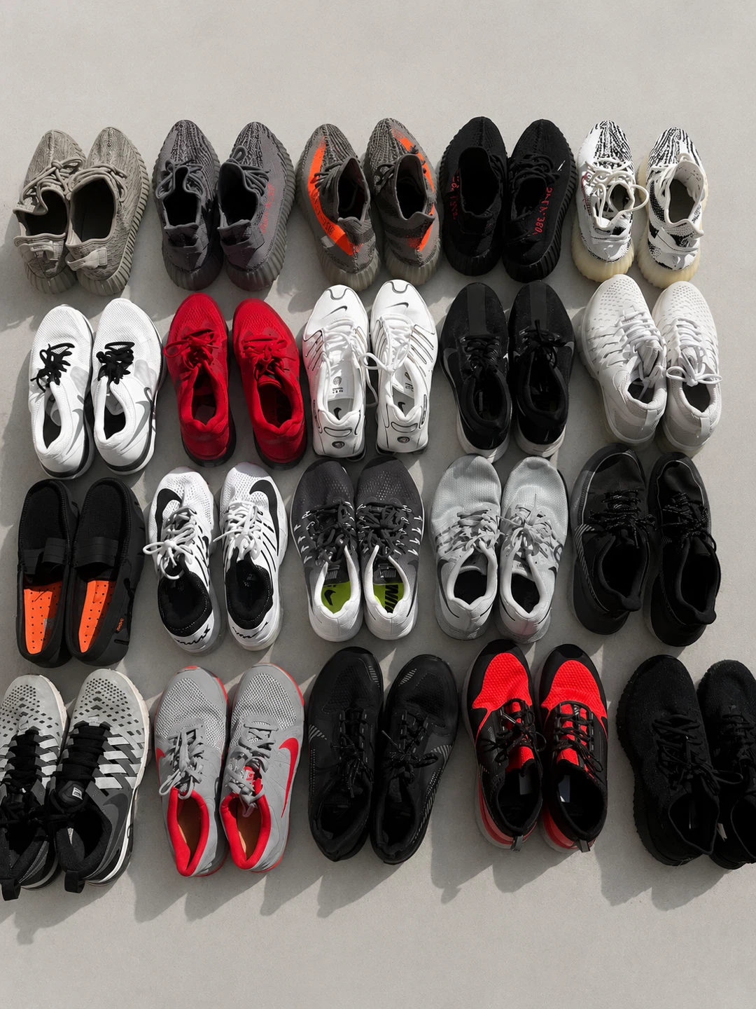 MENS NIKES YEEZYS SHOCKS AND SWIMS