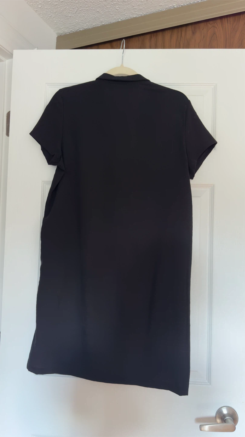 Black Button-Up Shirt Dress - photo 2
