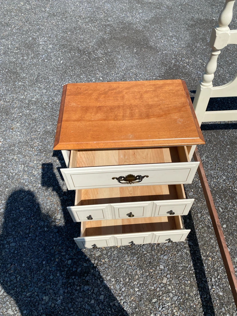 Drouin Vintage Twin Bed + Matching Nightstand (CAN DELIVER) - photo 5