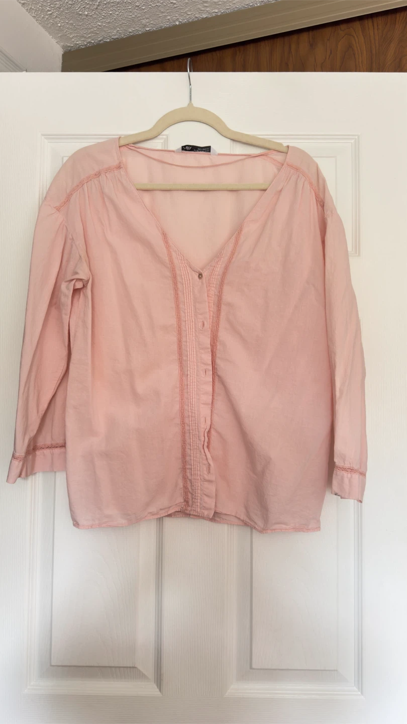 Pink 3/4 Sleeve Blouse