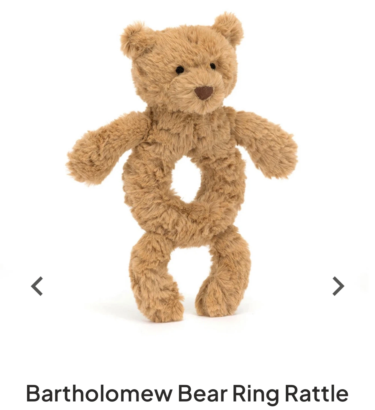 Baby Jellycat Bartholomew Bear Ring Rattle - photo 2