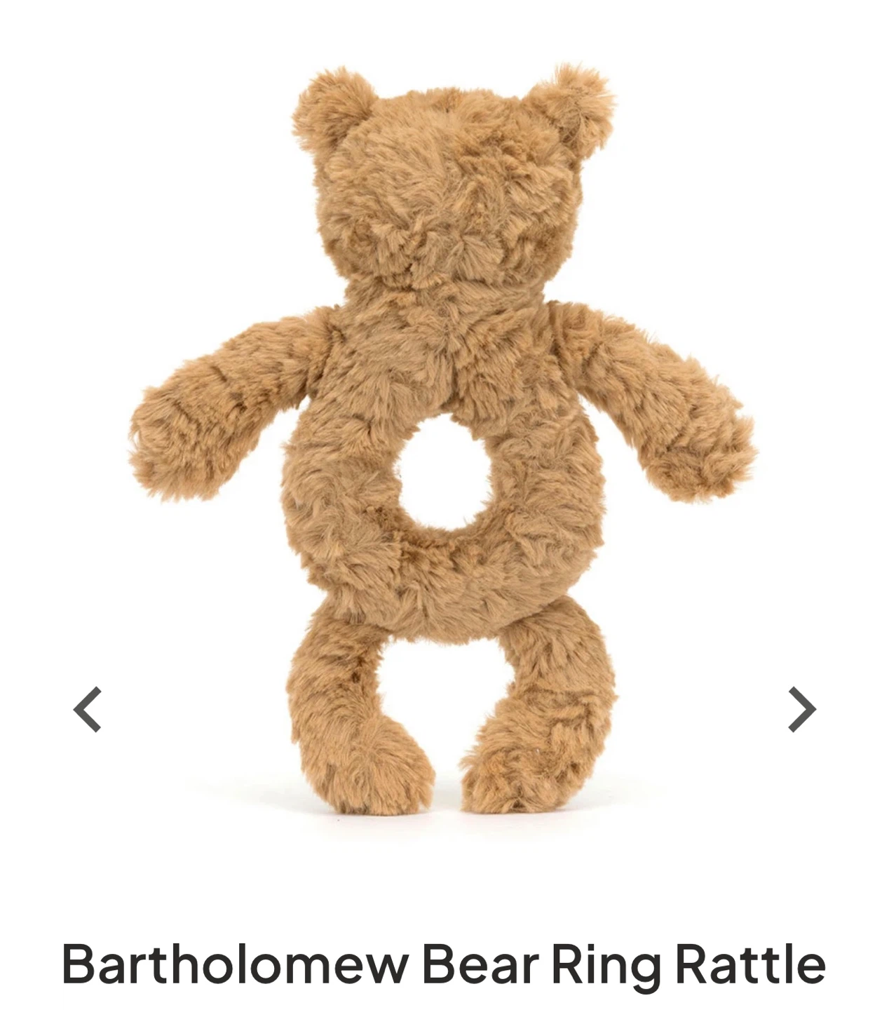 Baby Jellycat Bartholomew Bear Ring Rattle - photo 4