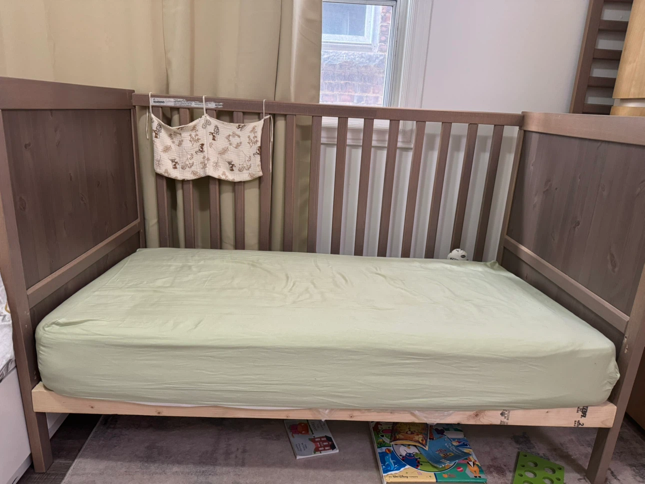IKEA Wooden Crib with Mattress - photo 2