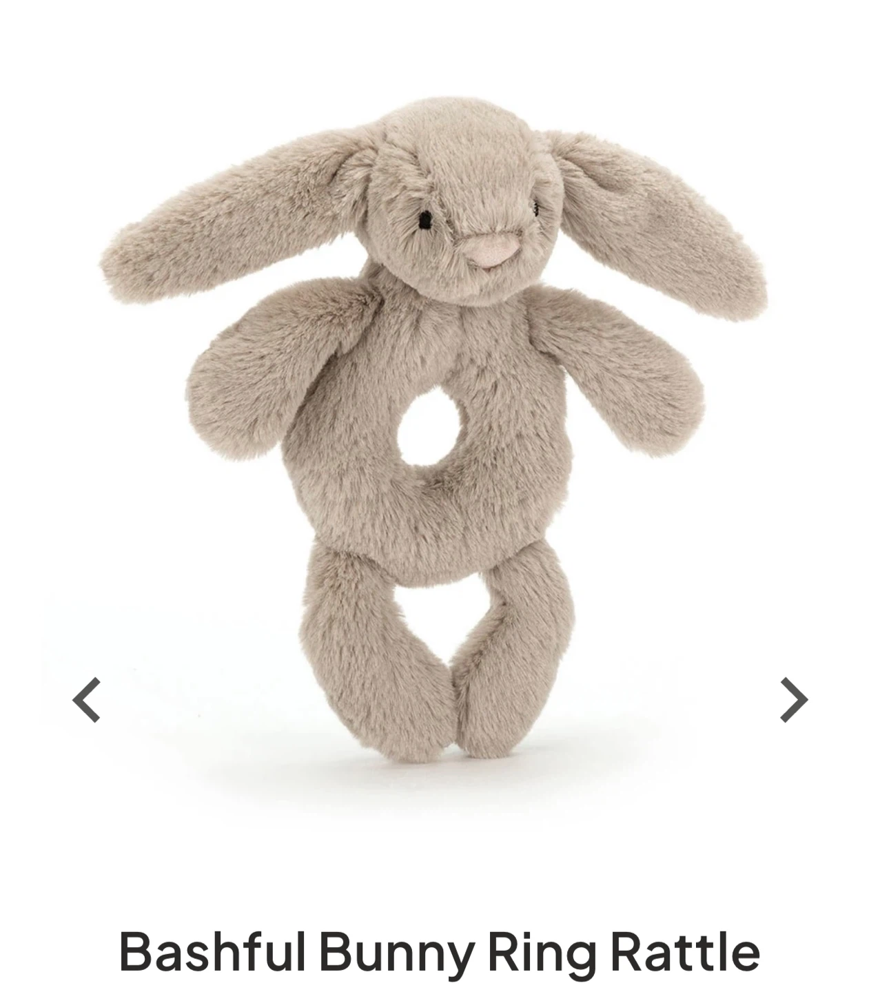 Jellycat Bashful Bunny Ring Rattle - Beige - photo 2