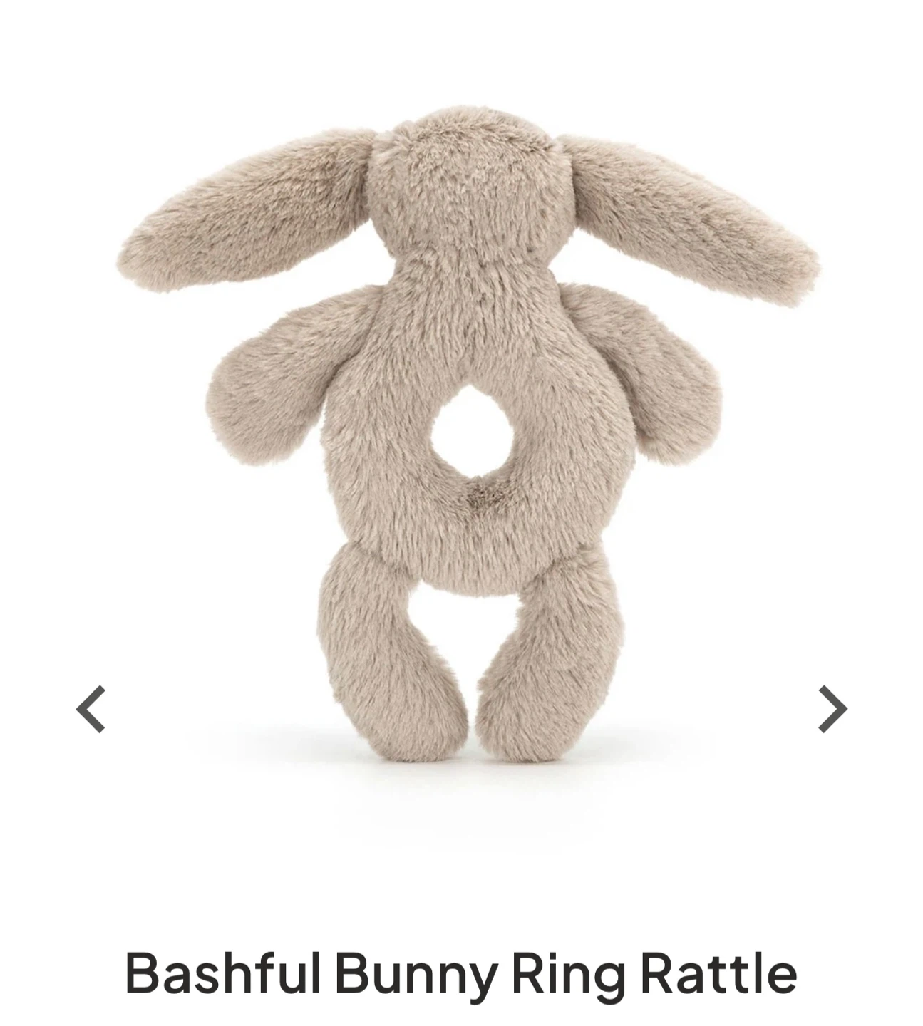 Jellycat Bashful Bunny Ring Rattle - Beige - photo 4