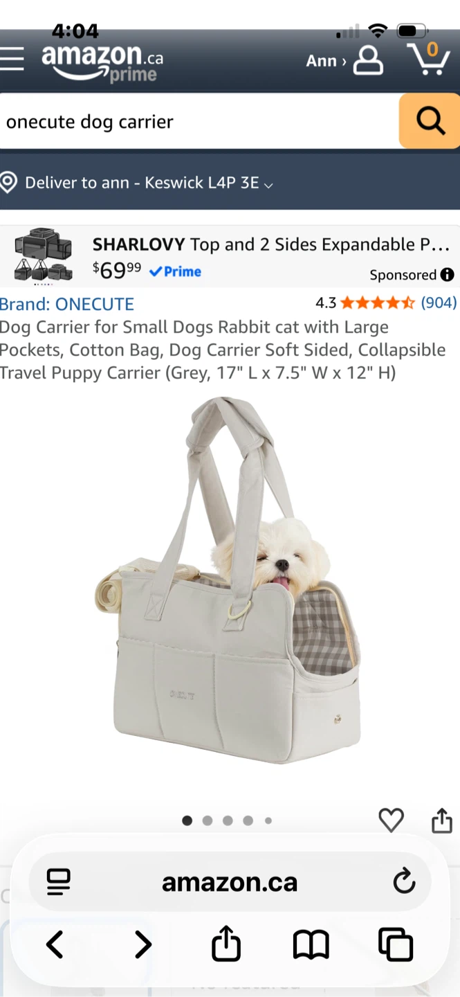 New small dog carrier
