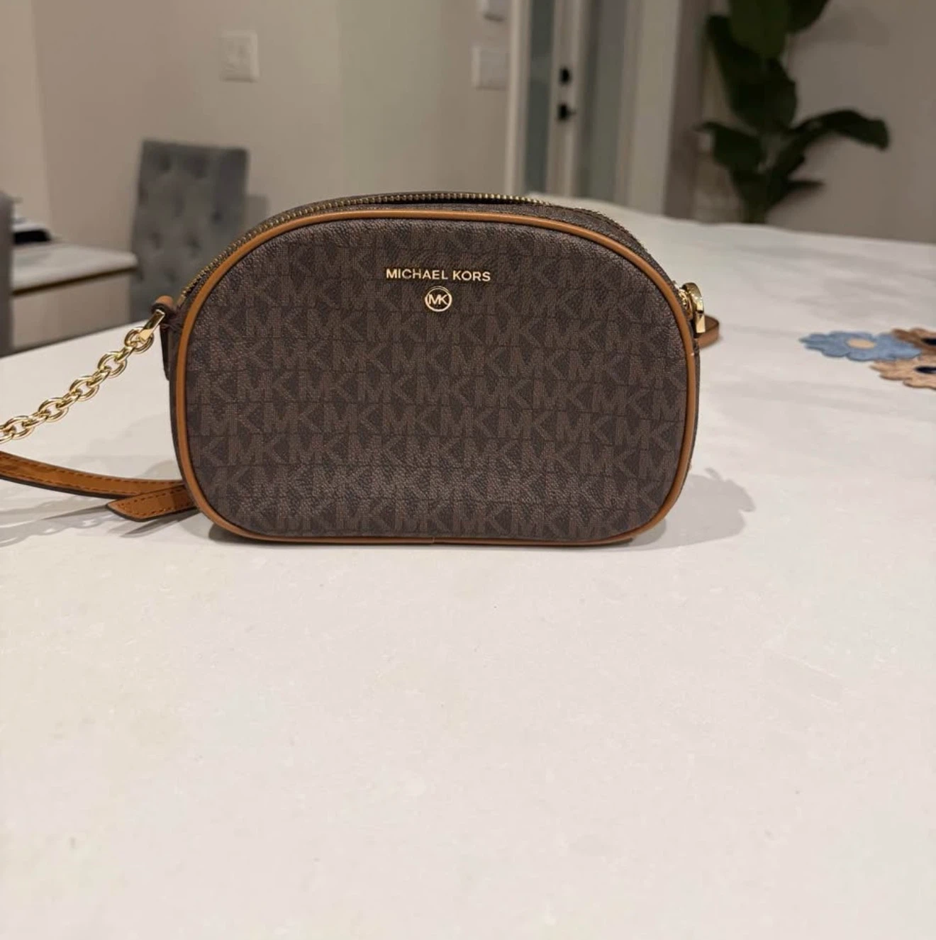 Michael Kors Signature Monogram Camera Bag