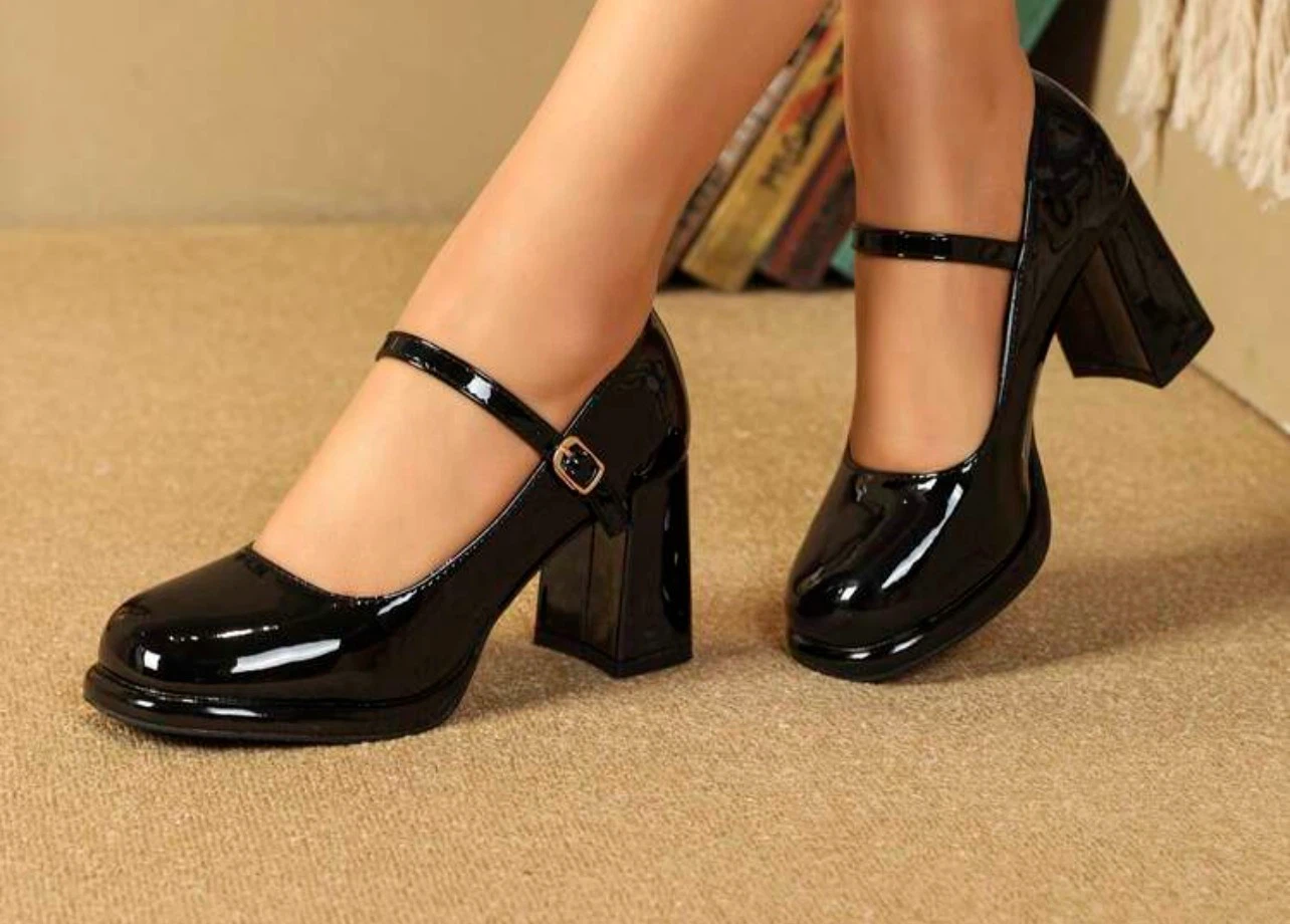 Black Patent Mary Jane Heels