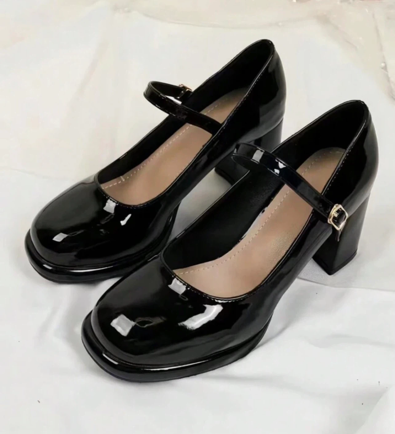 Black Patent Mary Jane Heels - photo 2