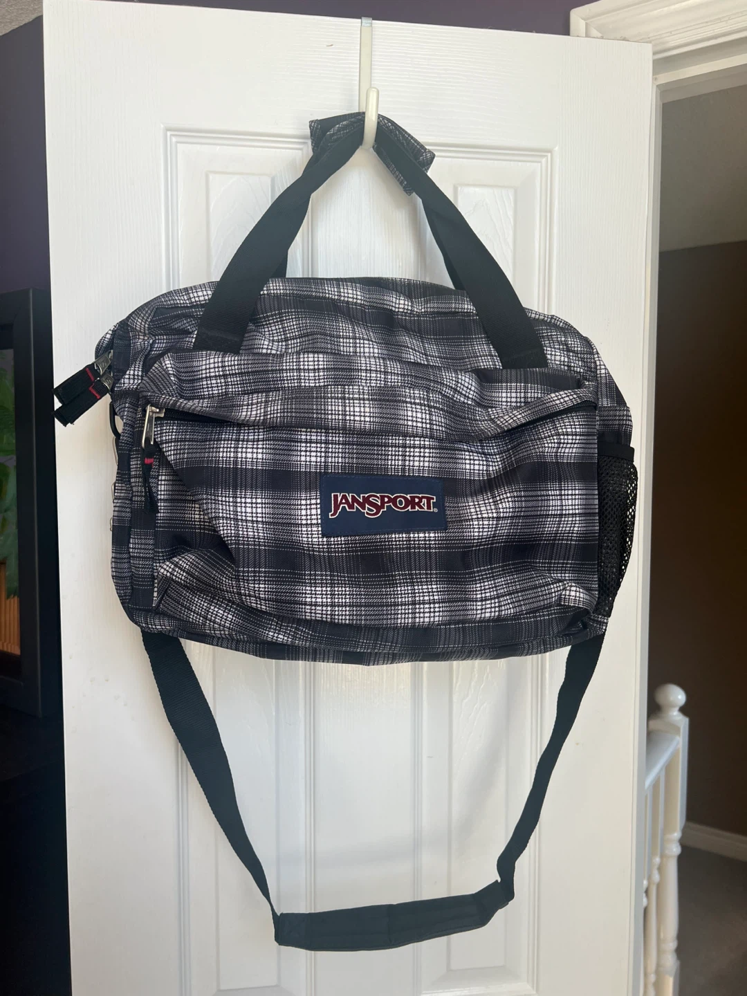 Jansport Plaid Messenger Bag