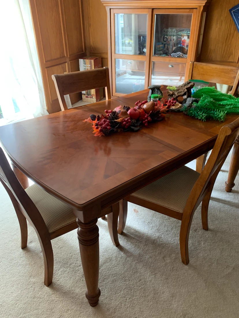 Wooden Dining Table with Chairs - photo 2