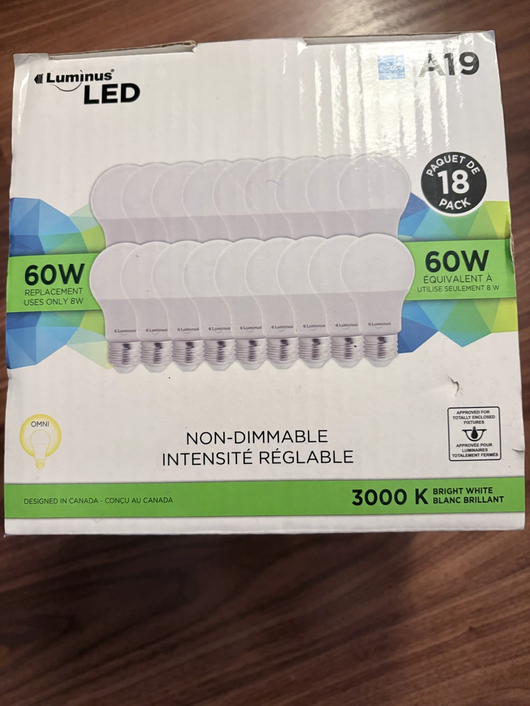 Luminus LED A19 Light Bulbs - 11 Pack