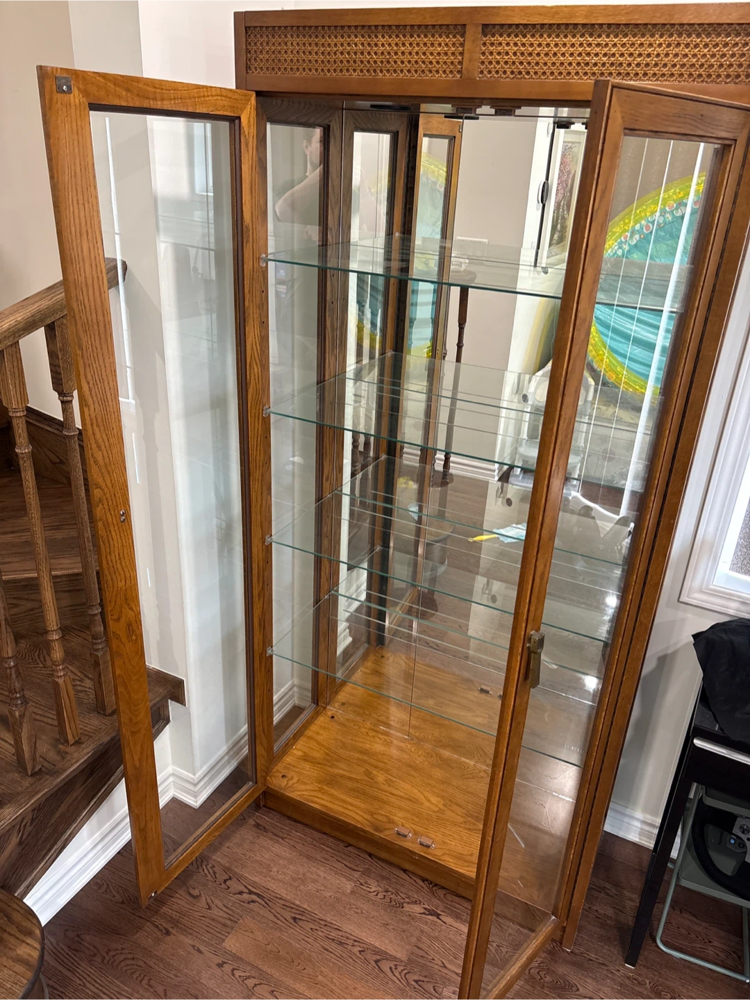 Wooden Display Cabinet with Glass Doors - photo 2