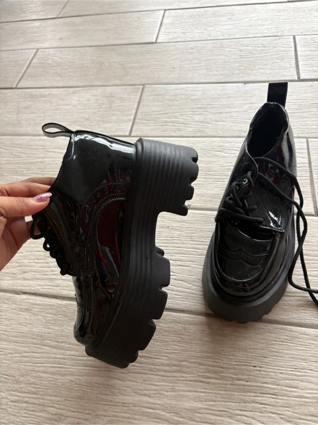 Black Patent Platform Shoes