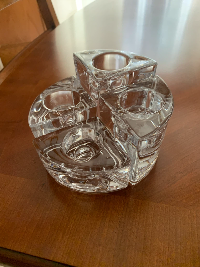 Clear Glass Tealight Holder or stem candle