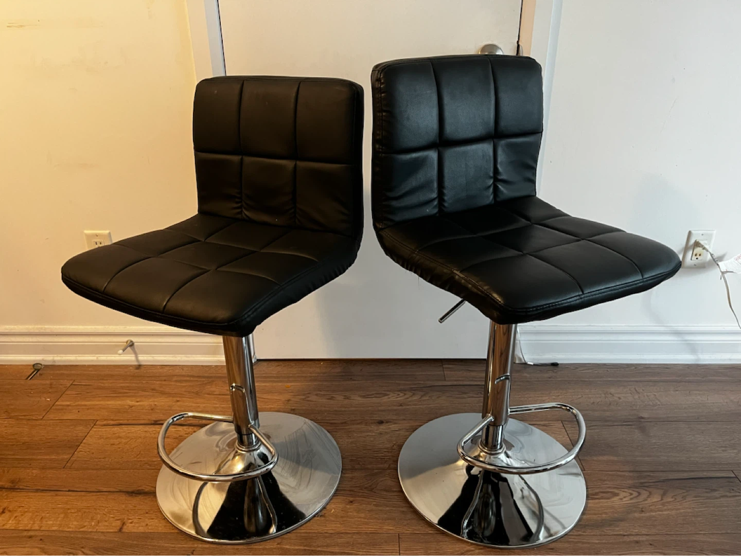 Black Adjustable Bar Stools