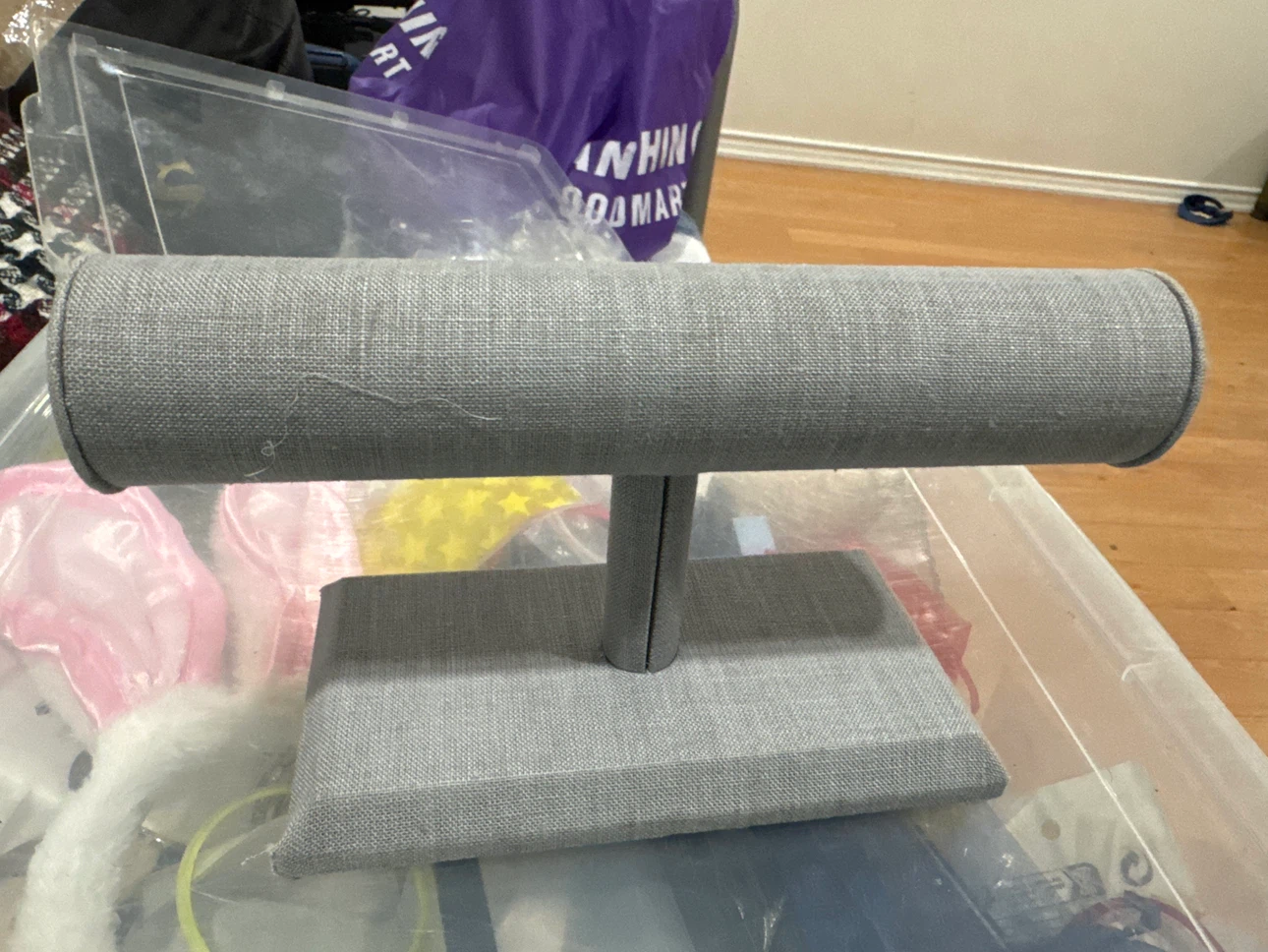Grey Fabric Bracelet Holder Stand - photo 2