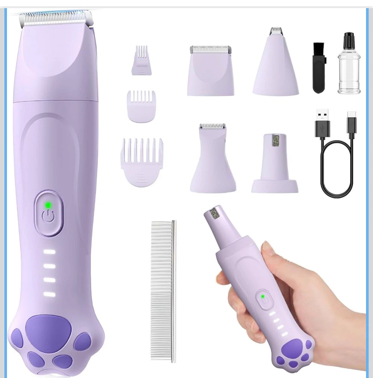 Pet Grooming Kit - Dog Clippers & Nail Grinder