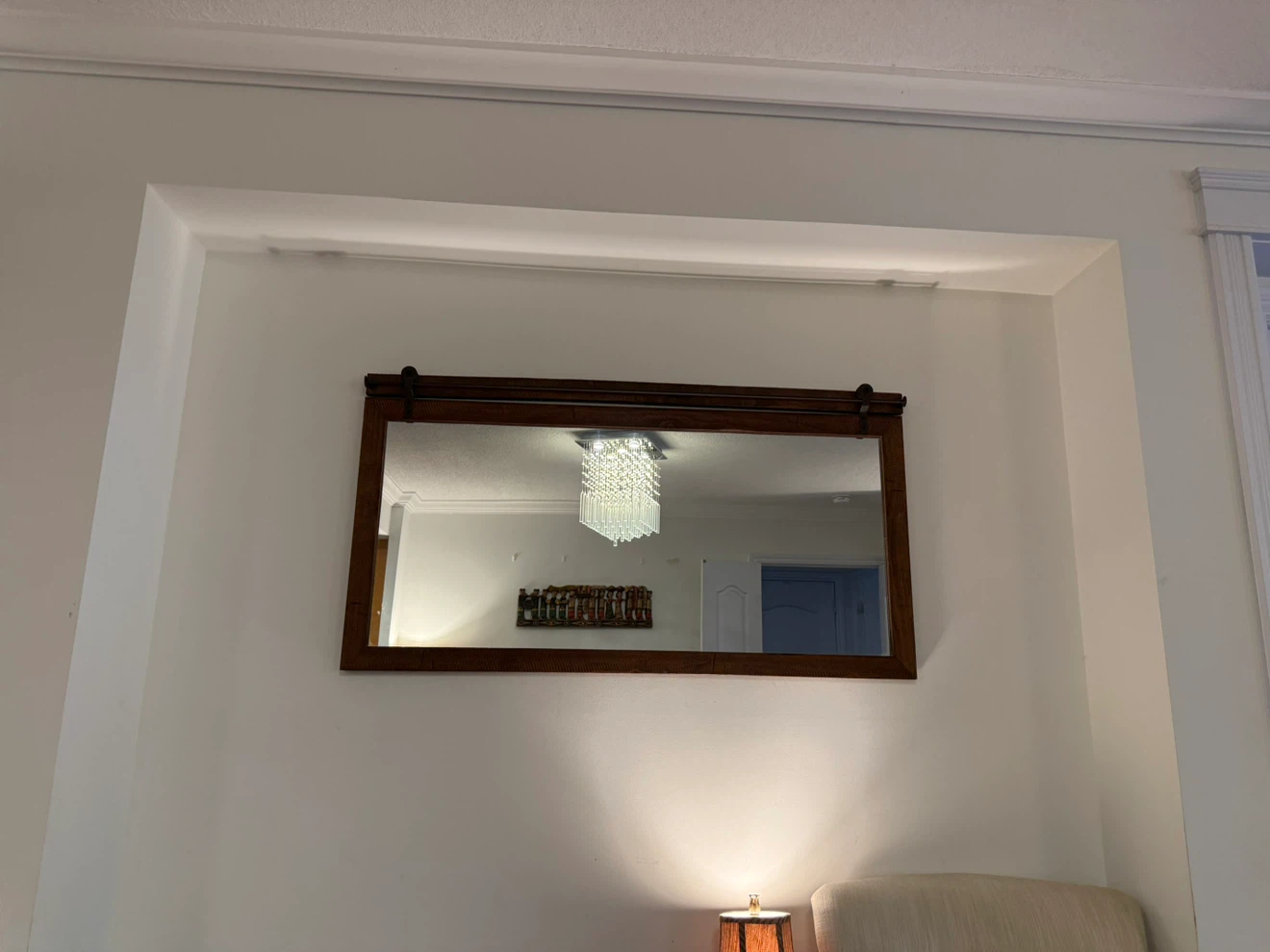 Large rustic wooden frame - large mirror 49” x 26” - photo 5