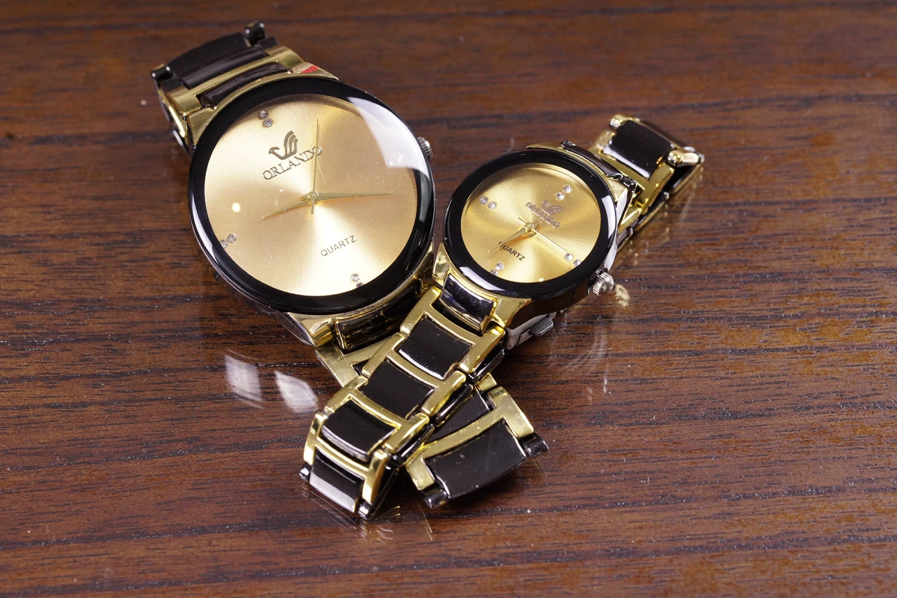 Orlando Quartz Watch Set - Gold & Black
