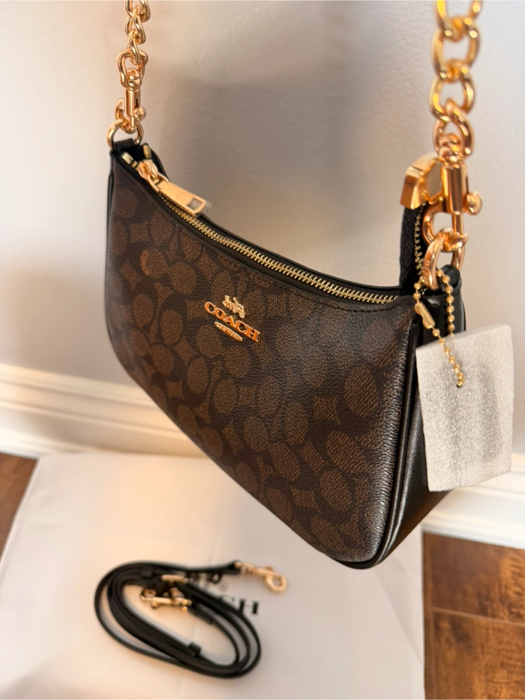 Coach Teri Shoulder Bag Walnut/Black - photo 3