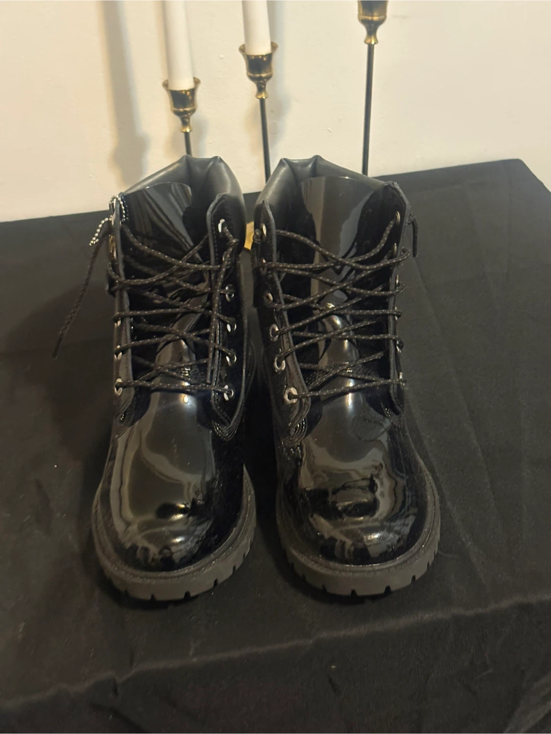 Women’s Timberland Black Patent Lace-Up Boots - photo 2