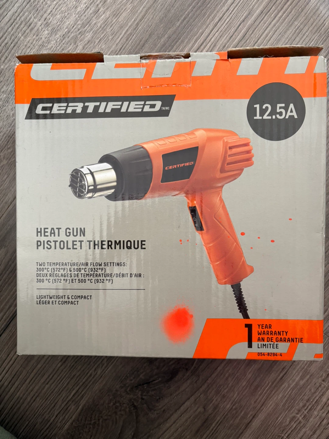 Certified Heat Gun 12.5A