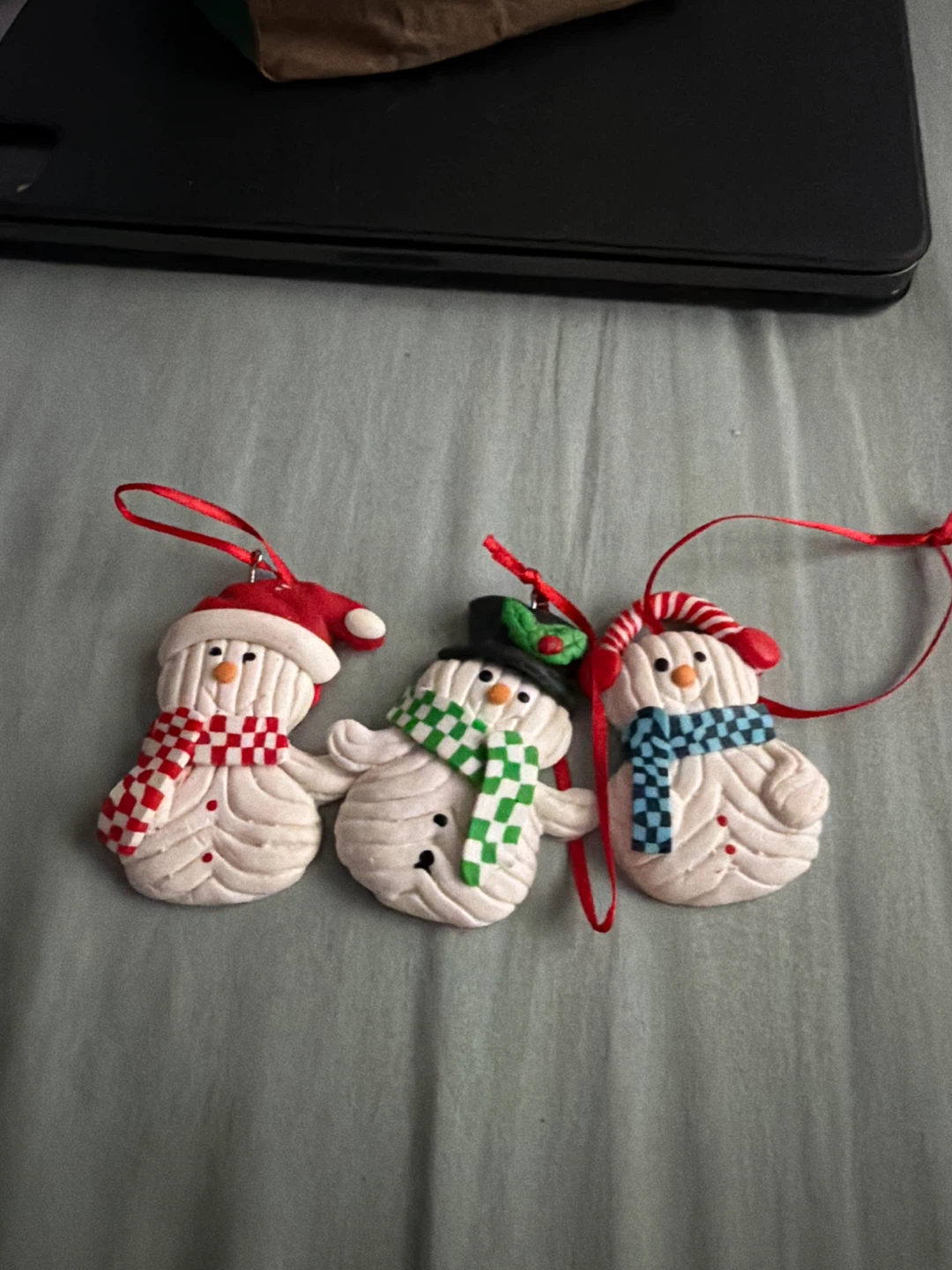 Snowman ornament set of 3