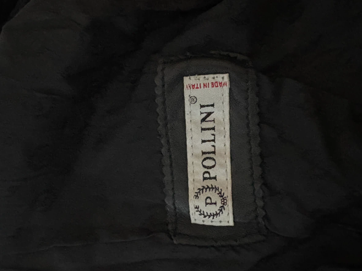 Pollini Made in Italy Men’s Black Leather Coat Size IT 44 - photo 2