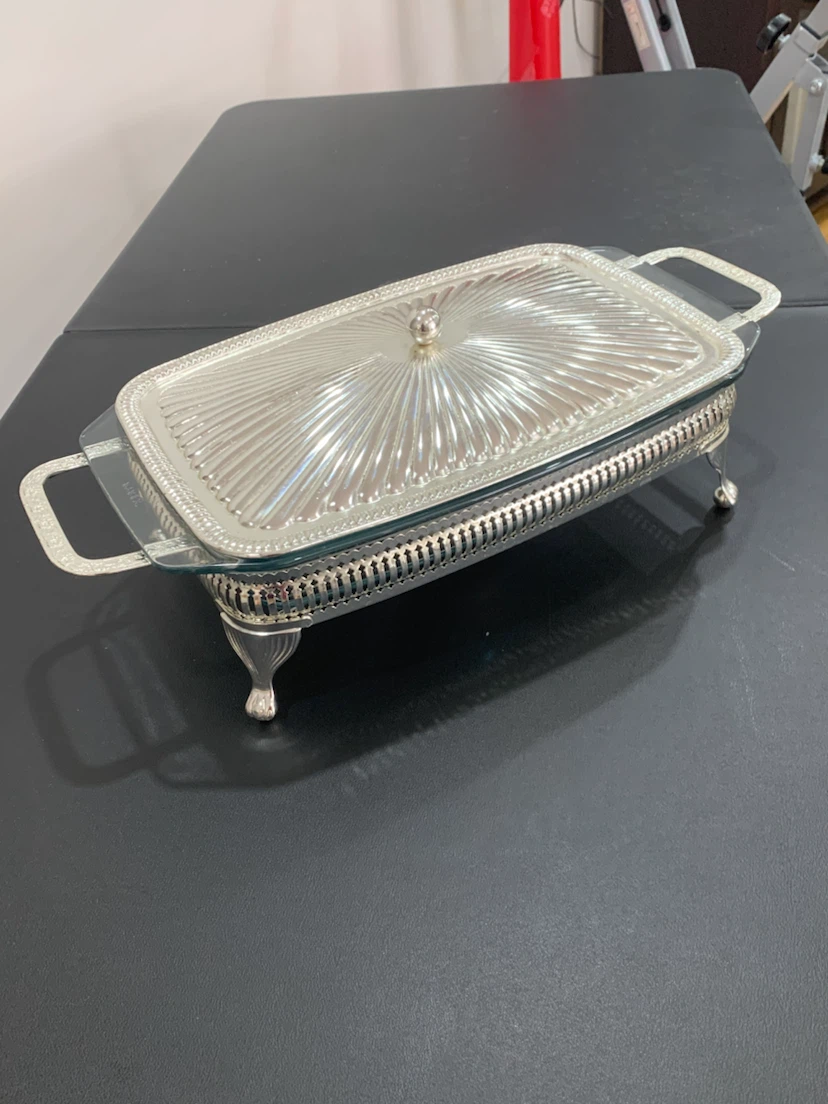 Silver Plated Serving Dish with Lid - photo 2