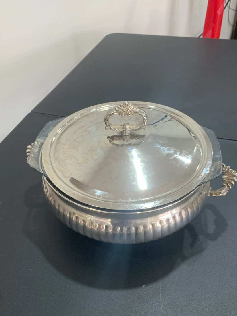 Silver Plated Serving Dish with Lid - photo 3