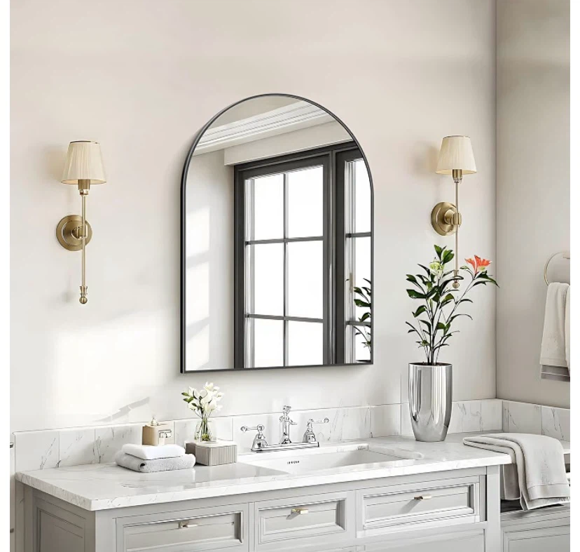 New 20x28” Arched Mirror Black - photo 4