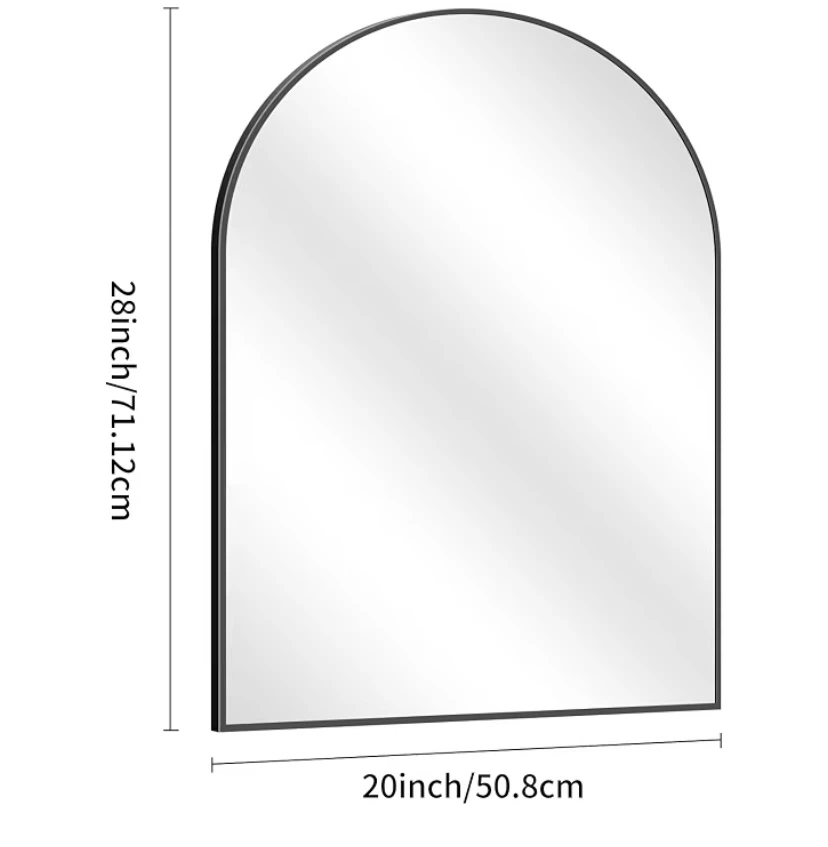 New 20x28” Arched Mirror Black - photo 5