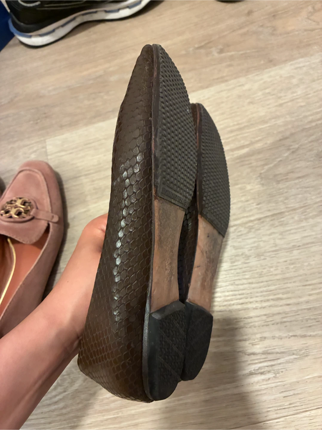 Tory Burch Brown Embossed Ballet Flats Size 7 - photo 2