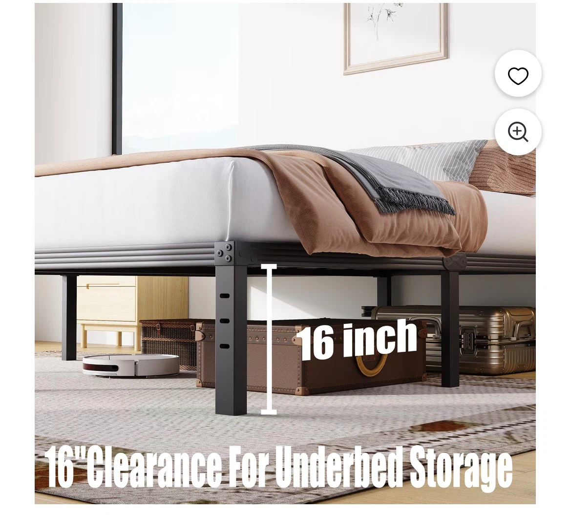 Queen Size Metal Bed Frame Platform - photo 3