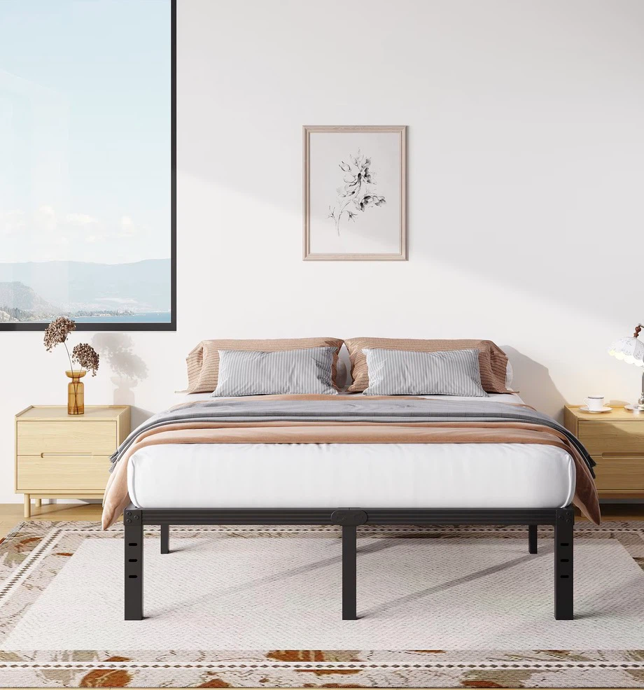 Queen Size Metal Bed Frame Platform - photo 4