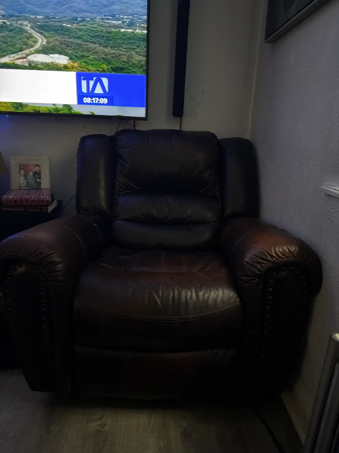 Brown Leather Recliner Chair