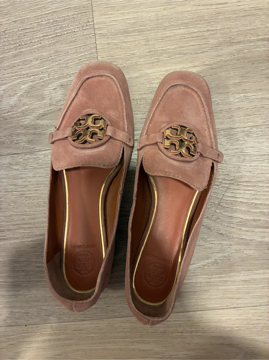 Tory Burch Pink Suede Loafers Size 6M
