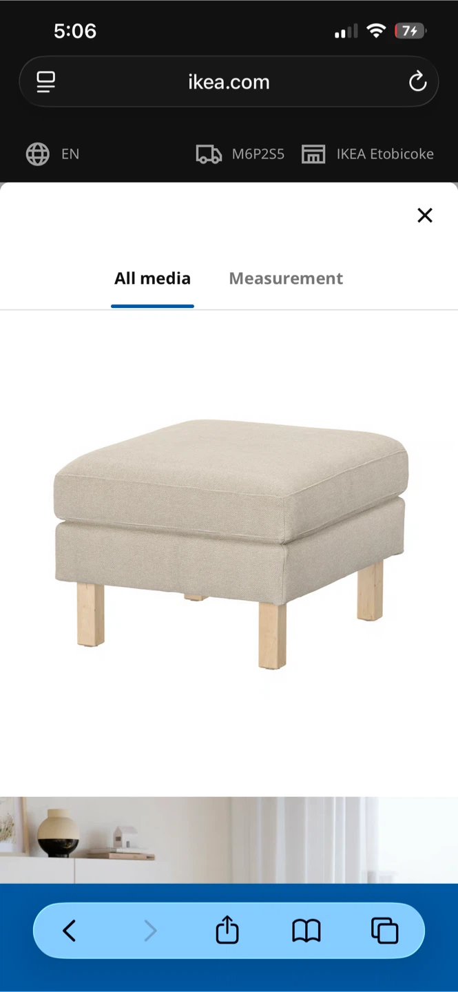 IKEA SALTSJÖBADEN loveseat and ottoman - photo 2