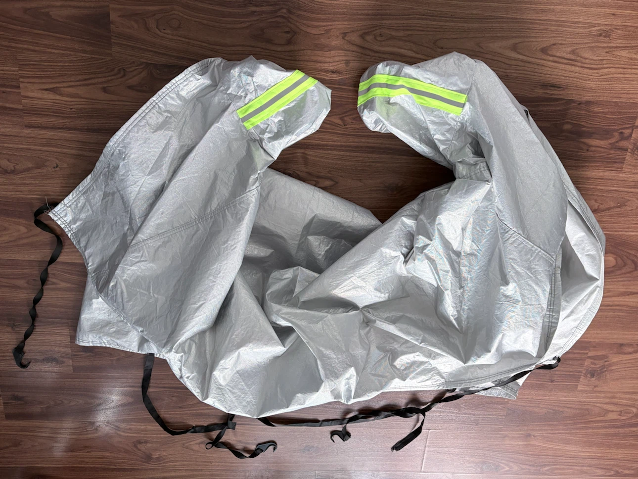 Silver Car Cover with Reflective Stripes