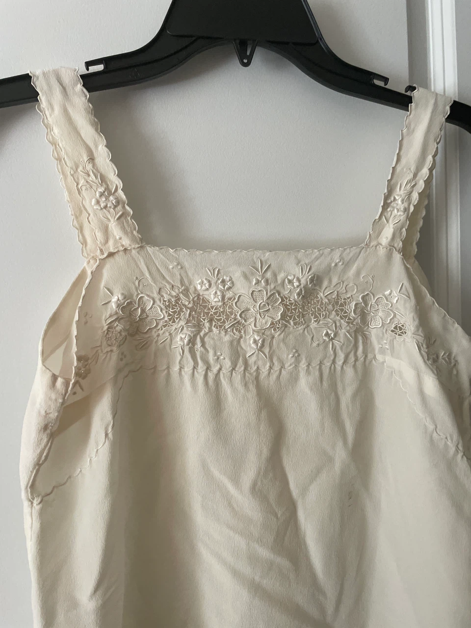 Cream Embroidered Tank Top - Size 38 - photo 2