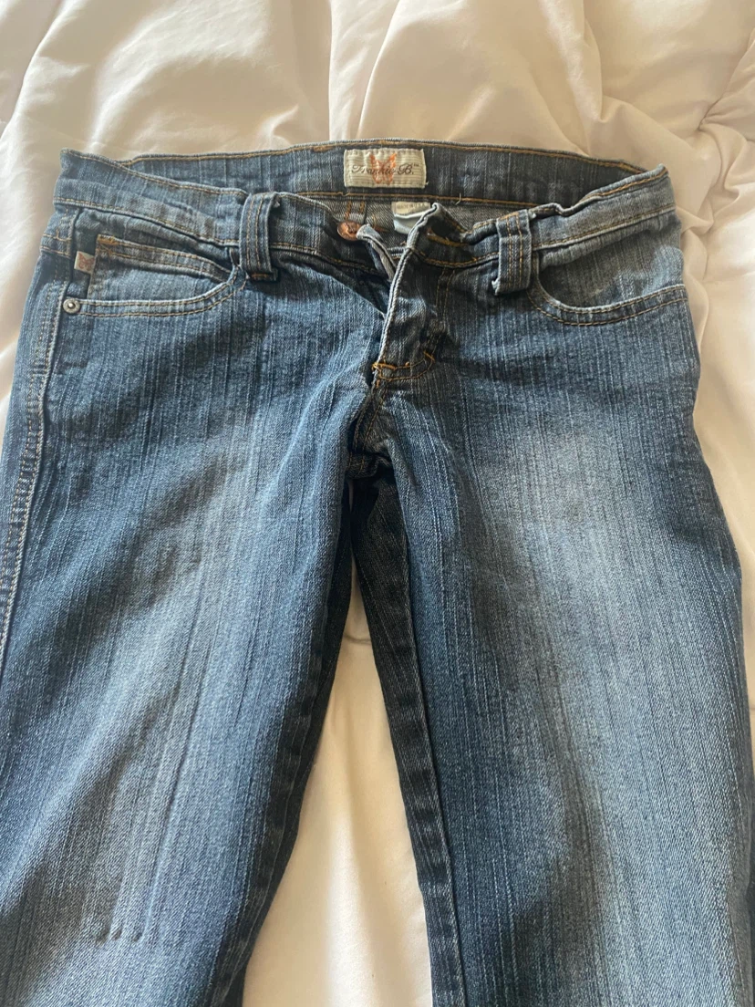 Frankie B. Jeans with Skull & Butterfly Embellishment
